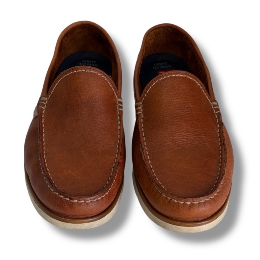Men's Brown Leather Driving Loafers Size 10.5 Fluchos EU 43 Work Office Preppy